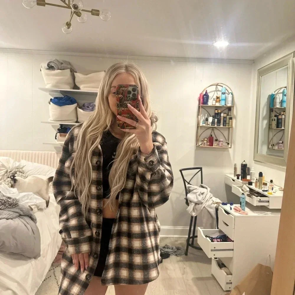 vintage flannel jacket L - Picture 10 of 11